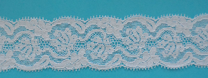 21251 French Galloon Insertion Lace White 1 1/2